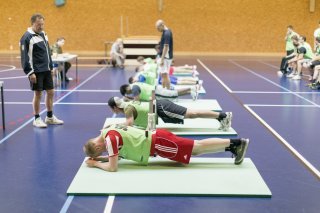 Un test de fitness dans le centre de recrutement de Zurich (archives)